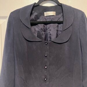 Vintage Dana Buchman Navy Long Sleeve Dress